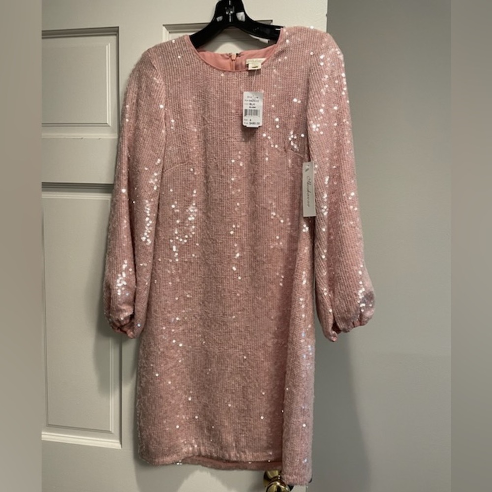 Shoshanna Blush Sequence Dress